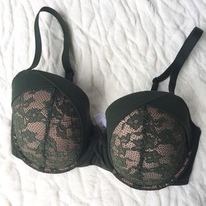 NWT Adore Me Padded Olive Underwire Bra | 34 DD